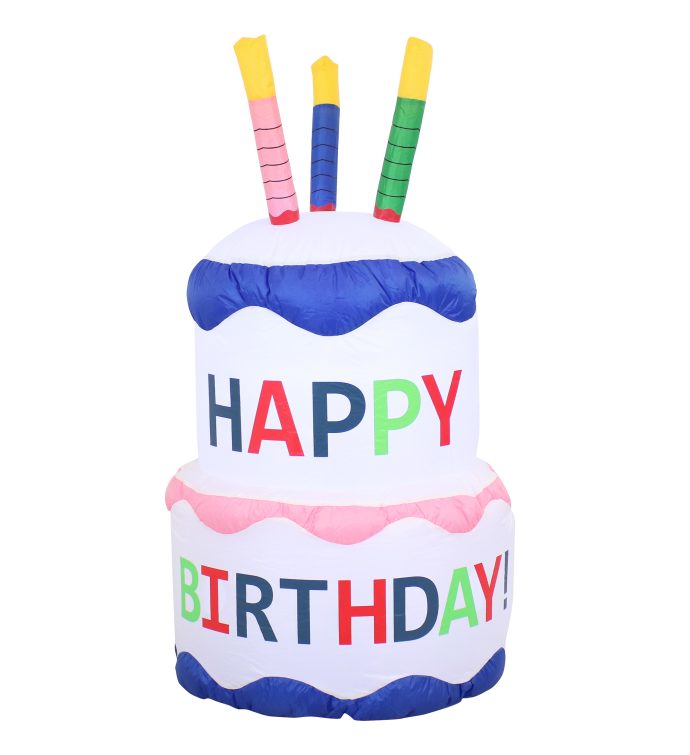 Large Inflatable Outdoor Decoration - Happy Birthday Cake